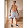 imageCOOFANDY Mens 2 Pack Workout Gym Shorts 7 Inch  5 Inch Athletic Shorts Lightweight Casual Jogger Short with Zipper PocketsGrey  Black