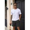 imageCOOFANDY Mens 2 Pack Workout Gym Shorts 7 Inch  5 Inch Athletic Shorts Lightweight Casual Jogger Short with Zipper PocketsKhaki  Black