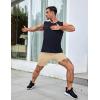 imageCOOFANDY Mens 2 Pack Workout Gym Shorts 7 Inch  5 Inch Athletic Shorts Lightweight Casual Jogger Short with Zipper PocketsKhaki  Black