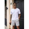 imageCOOFANDY Mens 2 Pack Workout Gym Shorts 7 Inch  5 Inch Athletic Shorts Lightweight Casual Jogger Short with Zipper PocketsKhaki  Grey
