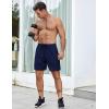 imageCOOFANDY Mens 2 Pack Workout Gym Shorts 7 Inch  5 Inch Athletic Shorts Lightweight Casual Jogger Short with Zipper PocketsNavy Blue  Army Green