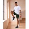 imageCOOFANDY Mens 2 Pack Workout Gym Shorts 7 Inch  5 Inch Athletic Shorts Lightweight Casual Jogger Short with Zipper PocketsNavy Blue  Army Green