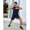 imageCOOFANDY Mens 2 Pack Workout Gym Shorts 7 Inch  5 Inch Athletic Shorts Lightweight Casual Jogger Short with Zipper PocketsNavy Blue  Dark Grey