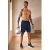 imageCOOFANDY Mens 2 Pack Workout Gym Shorts 7 Inch  5 Inch Athletic Shorts Lightweight Casual Jogger Short with Zipper PocketsNavy Blue  Dark Grey
