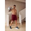 imageCOOFANDY Mens 2 Pack Workout Gym Shorts 7 Inch  5 Inch Athletic Shorts Lightweight Casual Jogger Short with Zipper PocketsWine Red  Black