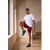 imageCOOFANDY Mens 2 Pack Workout Gym Shorts 7 Inch  5 Inch Athletic Shorts Lightweight Casual Jogger Short with Zipper PocketsWine Red  Black