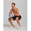imageCOOFANDY Mens Athletic Running Shorts 7 Gym Workout Shorts Lightweight Drawstring Training Shorts with Zipper Pockets01blakLight Grey