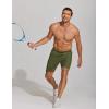 imageCOOFANDY Mens Athletic Running Shorts 7 Gym Workout Shorts Lightweight Drawstring Training Shorts with Zipper PocketsArmy Green1 Pack of 1