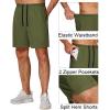 imageCOOFANDY Mens Athletic Running Shorts 7 Gym Workout Shorts Lightweight Drawstring Training Shorts with Zipper PocketsArmy Green1 Pack of 1