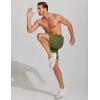imageCOOFANDY Mens Athletic Running Shorts 7 Gym Workout Shorts Lightweight Drawstring Training Shorts with Zipper PocketsArmy Green1 Pack of 1