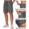 imageCOOFANDY Mens Athletic Running Shorts 7 Gym Workout Shorts Lightweight Drawstring Training Shorts with Zipper PocketsDark Grey1 Pack of 1