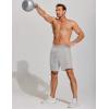 imageCOOFANDY Mens Athletic Running Shorts 7 Gym Workout Shorts Lightweight Drawstring Training Shorts with Zipper PocketsLight Grey1 Pack of 1