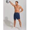 imageCOOFANDY Mens Athletic Running Shorts 7 Gym Workout Shorts Lightweight Drawstring Training Shorts with Zipper PocketsNavy Blue1 Pack of 1