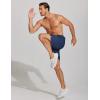 imageCOOFANDY Mens Athletic Running Shorts 7 Gym Workout Shorts Lightweight Drawstring Training Shorts with Zipper PocketsNavy Blue1 Pack of 1