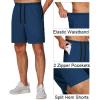imageCOOFANDY Mens Athletic Running Shorts 7 Gym Workout Shorts Lightweight Drawstring Training Shorts with Zipper PocketsNavy Blue1 Pack of 1