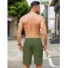 imageCOOFANDY Mens Casual Linen Shorts Elastic Waist Drawstring Loose Fit Summer Beach Vacation Shorts with PocketsArmy Green