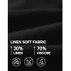 imageCOOFANDY Mens Casual Linen Shorts Elastic Waist Drawstring Loose Fit Summer Beach Vacation Shorts with PocketsBlack