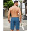 imageCOOFANDY Mens Casual Linen Shorts Elastic Waist Drawstring Loose Fit Summer Beach Vacation Shorts with PocketsDark Blue