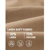 imageCOOFANDY Mens Casual Linen Shorts Elastic Waist Drawstring Loose Fit Summer Beach Vacation Shorts with PocketsDark Khaki