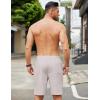 imageCOOFANDY Mens Casual Linen Shorts Elastic Waist Drawstring Loose Fit Summer Beach Vacation Shorts with PocketsLight Grey