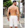 imageCOOFANDY Mens Casual Linen Shorts Elastic Waist Drawstring Loose Fit Summer Beach Vacation Shorts with PocketsWhite