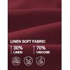 imageCOOFANDY Mens Casual Linen Shorts Elastic Waist Drawstring Loose Fit Summer Beach Vacation Shorts with PocketsWine Red