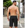 imageCOOFANDY Mens Casual Linen Shorts Elastic Waist Drawstring Loose Fit Summer Beach Vacation Shorts with PocketsZ KhakiBlack