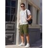 imageCOOFANDY Mens Casual Shorts Cotton Stretch Drawstring Summer Beach Shorts Chino Golf Shorts with PocketsArmy Green