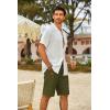 imageCOOFANDY Mens Casual Shorts Cotton Stretch Drawstring Summer Beach Shorts Chino Golf Shorts with PocketsArmy Green