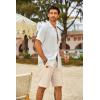 imageCOOFANDY Mens Casual Shorts Cotton Stretch Drawstring Summer Beach Shorts Chino Golf Shorts with PocketsBeige