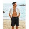 imageCOOFANDY Mens Casual Shorts Cotton Stretch Drawstring Summer Beach Shorts Chino Golf Shorts with PocketsBlack