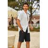 imageCOOFANDY Mens Casual Shorts Cotton Stretch Drawstring Summer Beach Shorts Chino Golf Shorts with PocketsBlack