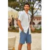 imageCOOFANDY Mens Casual Shorts Cotton Stretch Drawstring Summer Beach Shorts Chino Golf Shorts with PocketsBlue