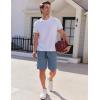 imageCOOFANDY Mens Casual Shorts Cotton Stretch Drawstring Summer Beach Shorts Chino Golf Shorts with PocketsBlue
