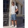 imageCOOFANDY Mens Casual Shorts Cotton Stretch Drawstring Summer Beach Shorts Chino Golf Shorts with PocketsBlue