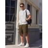 imageCOOFANDY Mens Casual Shorts Cotton Stretch Drawstring Summer Beach Shorts Chino Golf Shorts with PocketsBrown