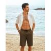 imageCOOFANDY Mens Casual Shorts Cotton Stretch Drawstring Summer Beach Shorts Chino Golf Shorts with PocketsBrown