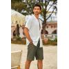 imageCOOFANDY Mens Casual Shorts Cotton Stretch Drawstring Summer Beach Shorts Chino Golf Shorts with PocketsDark Green