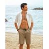 imageCOOFANDY Mens Casual Shorts Cotton Stretch Drawstring Summer Beach Shorts Chino Golf Shorts with PocketsDark Khaki