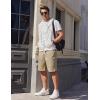 imageCOOFANDY Mens Casual Shorts Cotton Stretch Drawstring Summer Beach Shorts Chino Golf Shorts with PocketsKhaki
