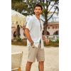 imageCOOFANDY Mens Casual Shorts Cotton Stretch Drawstring Summer Beach Shorts Chino Golf Shorts with PocketsKhaki
