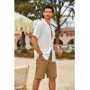 imageCOOFANDY Mens Casual Shorts Cotton Stretch Drawstring Summer Beach Shorts Chino Golf Shorts with PocketsTurmeric