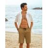 imageCOOFANDY Mens Casual Shorts Cotton Stretch Drawstring Summer Beach Shorts Chino Golf Shorts with PocketsTurmeric