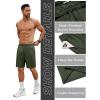 imageCOOFANDY Mens Gym Workout Shorts 7 Inch Stretch Athletic Shorts Lightweight Running Training Short Pants with PocketsBlack  Army Green
