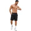 imageCOOFANDY Mens Gym Workout Shorts 7 Inch Stretch Athletic Shorts Lightweight Running Training Short Pants with PocketsBlack  Army Green