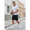 imageCOOFANDY Mens Gym Workout Shorts 7 Inch Stretch Athletic Shorts Lightweight Running Training Short Pants with PocketsBlack  Army Green