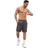 imageCOOFANDY Mens Gym Workout Shorts 7 Inch Stretch Athletic Shorts Lightweight Running Training Short Pants with PocketsDark Grey 1 Pack of 1