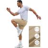imageCOOFANDY Mens Gym Workout Shorts 7 Inch Stretch Athletic Shorts Lightweight Running Training Short Pants with PocketsKhaki 1 Pack of 1