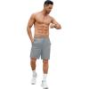 imageCOOFANDY Mens Gym Workout Shorts 7 Inch Stretch Athletic Shorts Lightweight Running Training Short Pants with PocketsLight Grey 1 Pack of 1