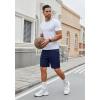 imageCOOFANDY Mens Gym Workout Shorts 7 Inch Stretch Athletic Shorts Lightweight Running Training Short Pants with PocketsNavy Blue 1 Pack of 1